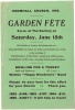 Cromhall Church Garden Fete flyer, 1955