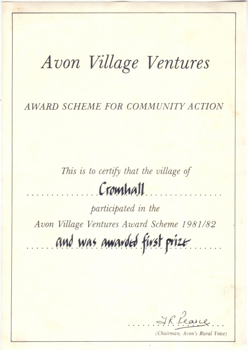 Avon Village Ventures award 1981/82