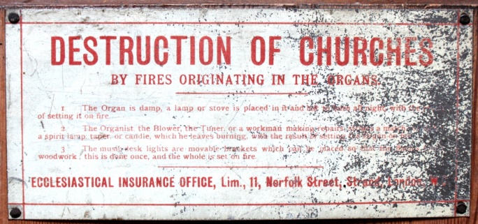 Destruction of Churches sign